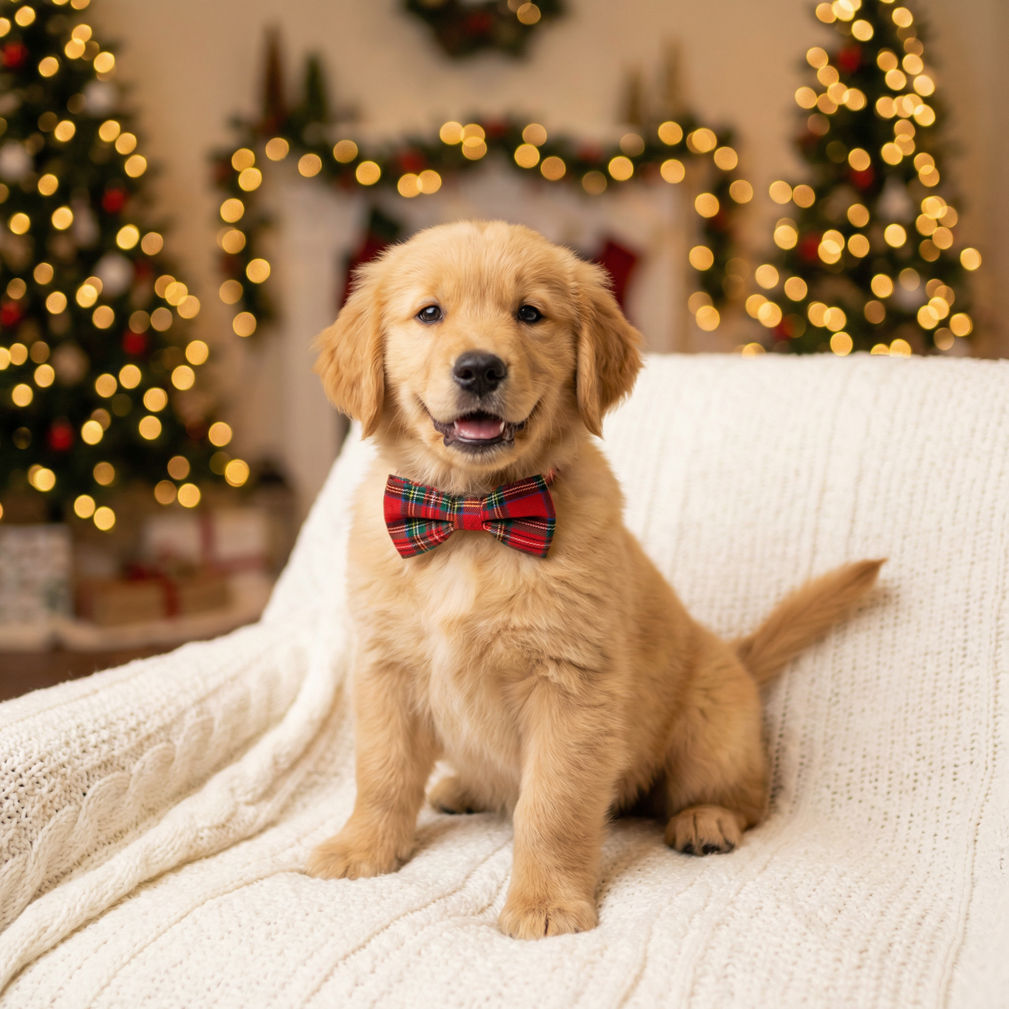 クリスマスの子犬